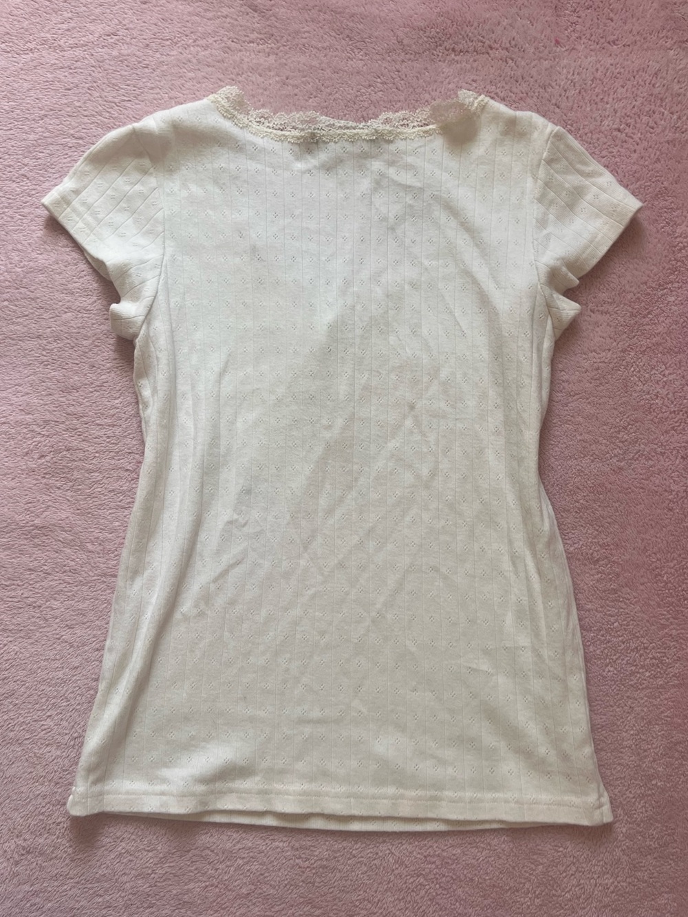 Brandy Melville Cream Lace-Trim Knit Camisole - Picture 2 of 3